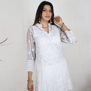 SUPRIYA Georgette All-Over Chikankari Hand Embroidered - Only Kurta
